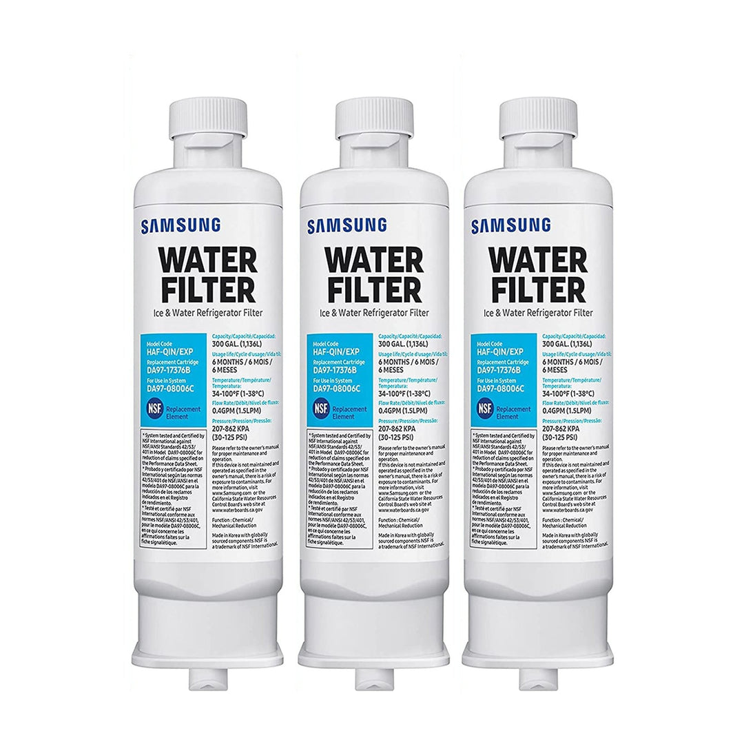 Samsung DA97-17376B HAF-QIN/EXP Refrigerator Water Filter, 3 Pack-Samsung DA97-17376B Replacement Refrigerator Water Filter-Refrigerator Filter Store