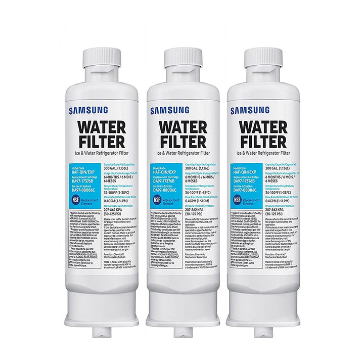 Samsung DA97-17376B HAF-QIN/EXP Refrigerator Water Filter, 3 Pack-Samsung DA97-17376B Replacement Refrigerator Water Filter-Refrigerator Filter Store