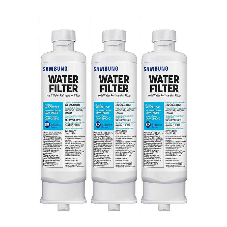 Samsung DA97-17376B HAF-QIN/EXP Refrigerator Water Filter, 3 Pack-Samsung DA97-17376B Replacement Refrigerator Water Filter-Refrigerator Filter Store