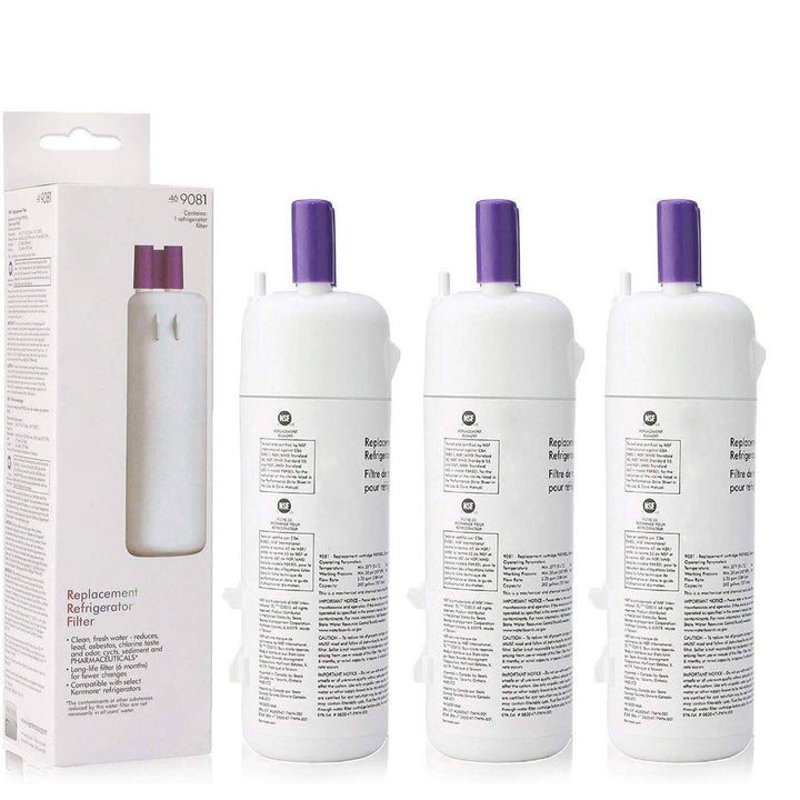 Blue Ripple Replacement For Kenmore Elite 9081- 469081, 469930, 9930 Refrigerator Water Filter, 3 Pack