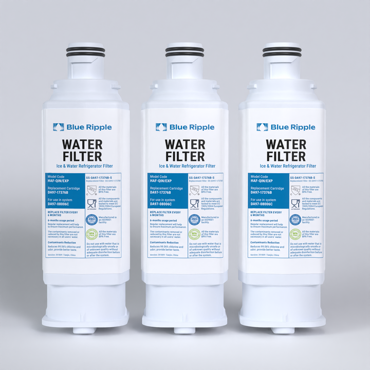 3 Pack Blue Ripple DA97-17376B Refrigerator Water Filter HAF-QIN/EXP