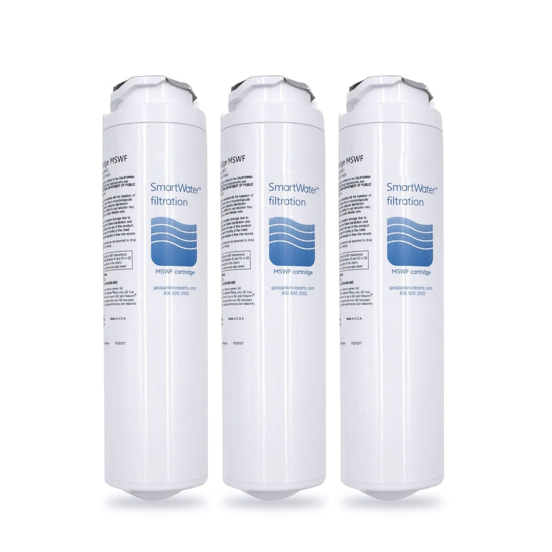 Blue Ripple Replacement For GE MSWF Refrigerator Water Filter, 3 Pack